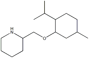 2-({[5-methyl-2-(propan-2-yl)cyclohexyl]oxy}methyl)piperidine Struktur