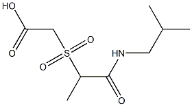 2-({1-[(2-methylpropyl)carbamoyl]ethane}sulfonyl)acetic acid Struktur