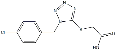 2-({1-[(4-chlorophenyl)methyl]-1H-1,2,3,4-tetrazol-5-yl}sulfanyl)acetic acid Struktur