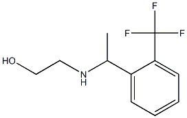 2-({1-[2-(trifluoromethyl)phenyl]ethyl}amino)ethan-1-ol Struktur