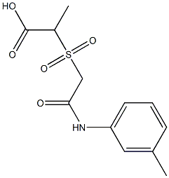 2-({2-[(3-methylphenyl)amino]-2-oxoethyl}sulfonyl)propanoic acid Struktur