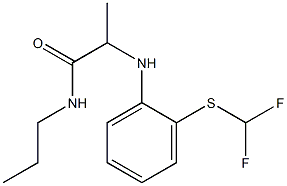 2-({2-[(difluoromethyl)sulfanyl]phenyl}amino)-N-propylpropanamide Struktur