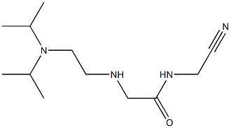 2-({2-[bis(propan-2-yl)amino]ethyl}amino)-N-(cyanomethyl)acetamide Struktur