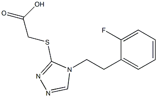 2-({4-[2-(2-fluorophenyl)ethyl]-4H-1,2,4-triazol-3-yl}sulfanyl)acetic acid Struktur