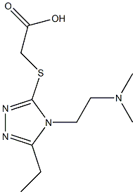 2-({4-[2-(dimethylamino)ethyl]-5-ethyl-4H-1,2,4-triazol-3-yl}sulfanyl)acetic acid Struktur