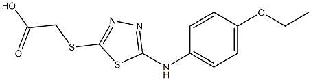 2-({5-[(4-ethoxyphenyl)amino]-1,3,4-thiadiazol-2-yl}sulfanyl)acetic acid Struktur