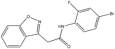 2-(1,2-benzisoxazol-3-yl)-N-(4-bromo-2-fluorophenyl)acetamide Struktur