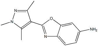 2-(1,3,5-trimethyl-1H-pyrazol-4-yl)-1,3-benzoxazol-6-amine Struktur