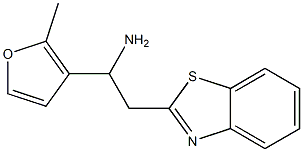 2-(1,3-benzothiazol-2-yl)-1-(2-methylfuran-3-yl)ethan-1-amine Struktur