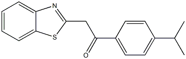 2-(1,3-benzothiazol-2-yl)-1-[4-(propan-2-yl)phenyl]ethan-1-one Struktur