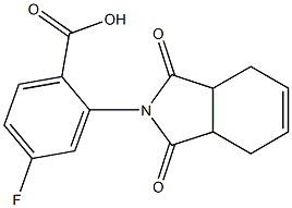 2-(1,3-dioxo-1,3,3a,4,7,7a-hexahydro-2H-isoindol-2-yl)-4-fluorobenzoic acid Struktur