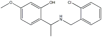 2-(1-{[(2-chlorophenyl)methyl]amino}ethyl)-5-methoxyphenol Struktur