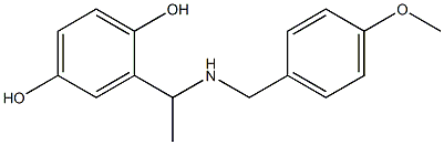 2-(1-{[(4-methoxyphenyl)methyl]amino}ethyl)benzene-1,4-diol Struktur