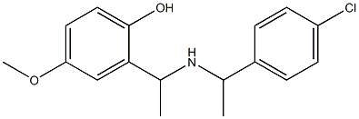 2-(1-{[1-(4-chlorophenyl)ethyl]amino}ethyl)-4-methoxyphenol Struktur