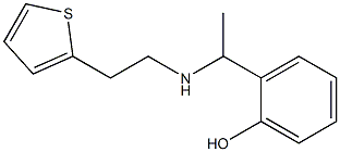 2-(1-{[2-(thiophen-2-yl)ethyl]amino}ethyl)phenol Struktur