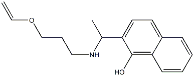 2-(1-{[3-(ethenyloxy)propyl]amino}ethyl)naphthalen-1-ol Struktur