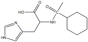 2-(1-cyclohexylacetamido)-3-(1H-imidazol-4-yl)propanoic acid Struktur