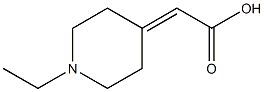 2-(1-ethylpiperidin-4-ylidene)acetic acid Struktur