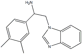 2-(1H-1,3-benzodiazol-1-yl)-1-(3,4-dimethylphenyl)ethan-1-amine Struktur