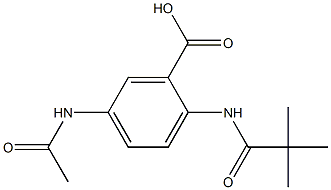 2-(2,2-dimethylpropanamido)-5-acetamidobenzoic acid Struktur