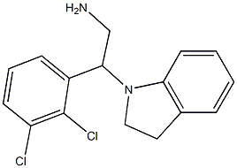 2-(2,3-dichlorophenyl)-2-(2,3-dihydro-1H-indol-1-yl)ethan-1-amine Struktur