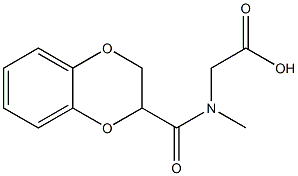 2-(2,3-dihydro-1,4-benzodioxin-2-yl-N-methylformamido)acetic acid Struktur