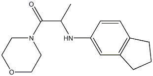 2-(2,3-dihydro-1H-inden-5-ylamino)-1-(morpholin-4-yl)propan-1-one Struktur