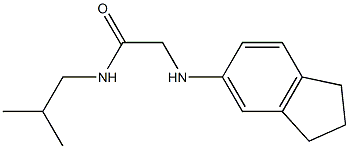 2-(2,3-dihydro-1H-inden-5-ylamino)-N-(2-methylpropyl)acetamide Struktur