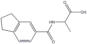 2-(2,3-dihydro-1H-inden-5-ylformamido)propanoic acid Struktur