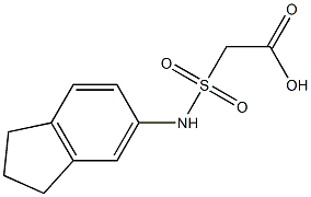 2-(2,3-dihydro-1H-inden-5-ylsulfamoyl)acetic acid Struktur