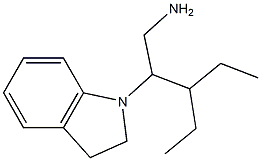 2-(2,3-dihydro-1H-indol-1-yl)-3-ethylpentan-1-amine Struktur