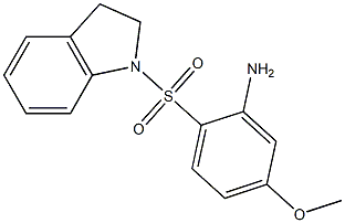 2-(2,3-dihydro-1H-indole-1-sulfonyl)-5-methoxyaniline Struktur