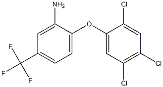 2-(2,4,5-trichlorophenoxy)-5-(trifluoromethyl)aniline Struktur