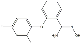 2-(2,4-difluorophenoxy)-N'-hydroxybenzene-1-carboximidamide Struktur