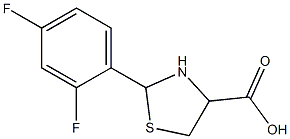 2-(2,4-difluorophenyl)-1,3-thiazolidine-4-carboxylic acid Struktur