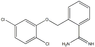 2-(2,5-dichlorophenoxymethyl)benzene-1-carboximidamide Struktur