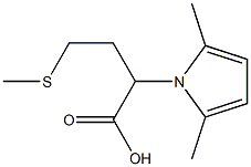 2-(2,5-dimethyl-1H-pyrrol-1-yl)-4-(methylthio)butanoic acid Struktur