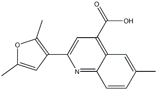 2-(2,5-dimethylfuran-3-yl)-6-methylquinoline-4-carboxylic acid Struktur