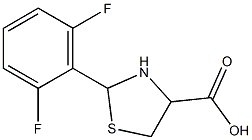 2-(2,6-difluorophenyl)-1,3-thiazolidine-4-carboxylic acid Struktur