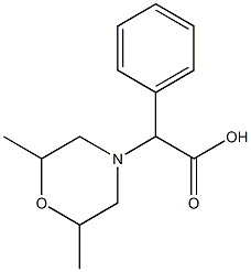 2-(2,6-dimethylmorpholin-4-yl)-2-phenylacetic acid Struktur