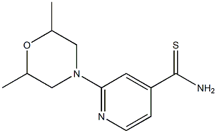 2-(2,6-dimethylmorpholin-4-yl)pyridine-4-carbothioamide Struktur