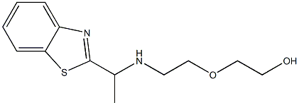 2-(2-{[1-(1,3-benzothiazol-2-yl)ethyl]amino}ethoxy)ethan-1-ol Struktur