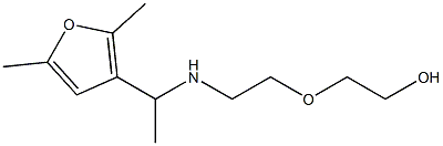 2-(2-{[1-(2,5-dimethylfuran-3-yl)ethyl]amino}ethoxy)ethan-1-ol Struktur