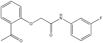 2-(2-acetylphenoxy)-N-(3-fluorophenyl)acetamide Struktur