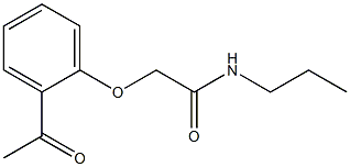 2-(2-acetylphenoxy)-N-propylacetamide Struktur