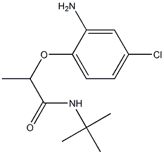 2-(2-amino-4-chlorophenoxy)-N-tert-butylpropanamide Struktur