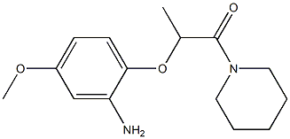 2-(2-amino-4-methoxyphenoxy)-1-(piperidin-1-yl)propan-1-one Struktur