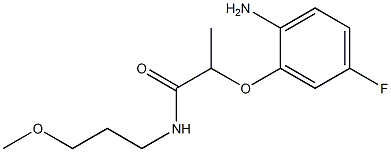 2-(2-amino-5-fluorophenoxy)-N-(3-methoxypropyl)propanamide Struktur