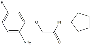 2-(2-amino-5-fluorophenoxy)-N-cyclopentylacetamide Struktur