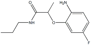 2-(2-amino-5-fluorophenoxy)-N-propylpropanamide Struktur